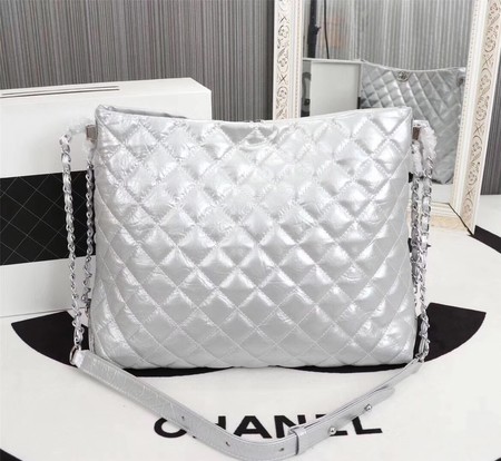 Chanel Shoulder Bag Calfskin Leather A33655 Silver