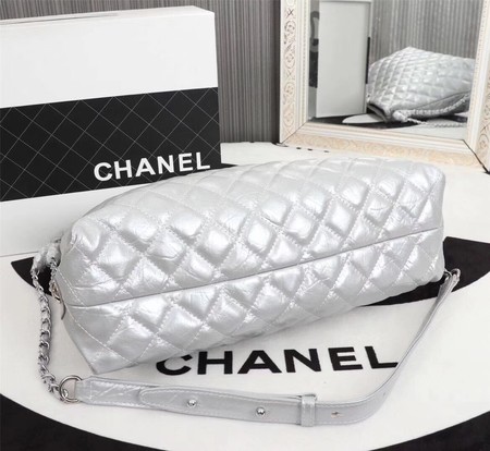 Chanel Shoulder Bag Calfskin Leather A33655 Silver