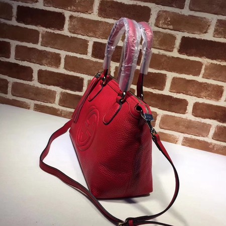 Gucci Calf Leather Soho Top Handle Bag 308362 Red