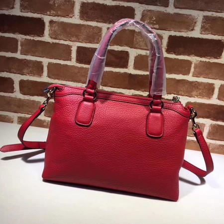 Gucci Calf Leather Soho Top Handle Bag 308362 Red