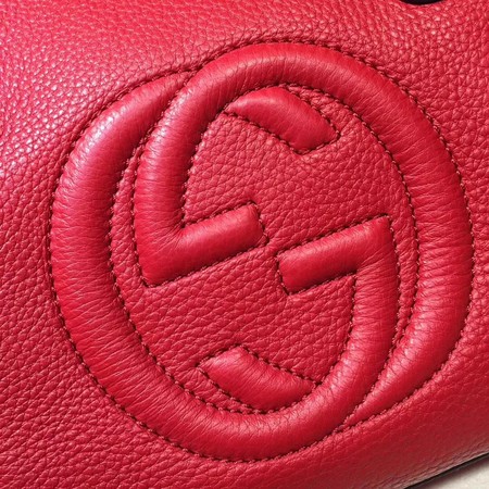 Gucci Calf Leather Soho Top Handle Bag 308362 Red