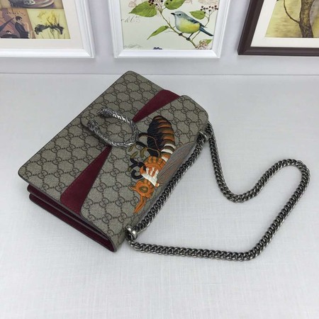 Gucci Dionysus GG Supreme Canvas Shoulder Bag 400249 Purple