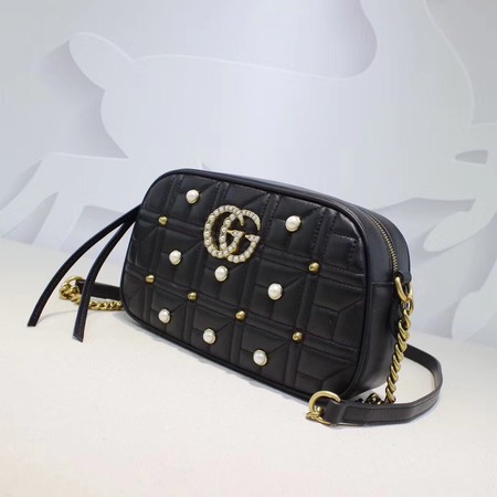 Gucci GG Marmont Small Shoulder Bag 447632 Black