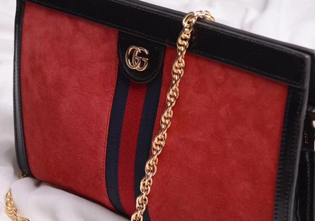 Gucci Ophidia Embroidered Medium Shoulder Bag 503876 Red