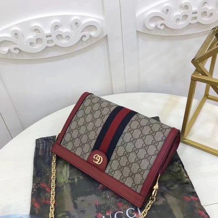 Gucci Ophidia GG Small Shoulder Bag 503877 Red