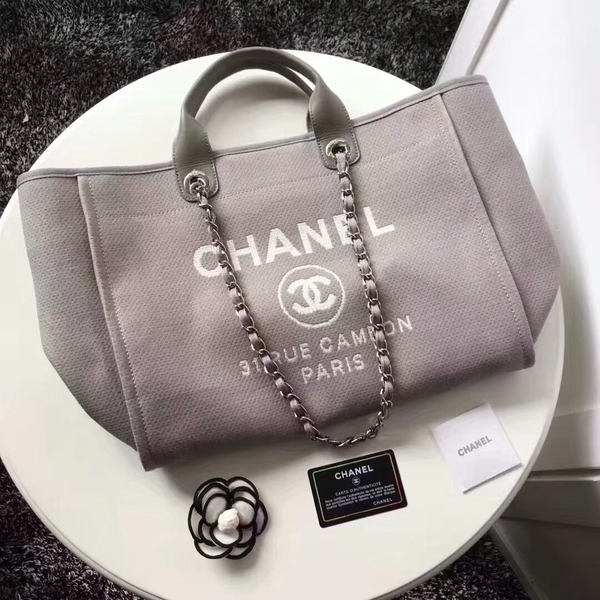 Chanel Medium Original Canvas Leather Tote Shopping Bag 66941L