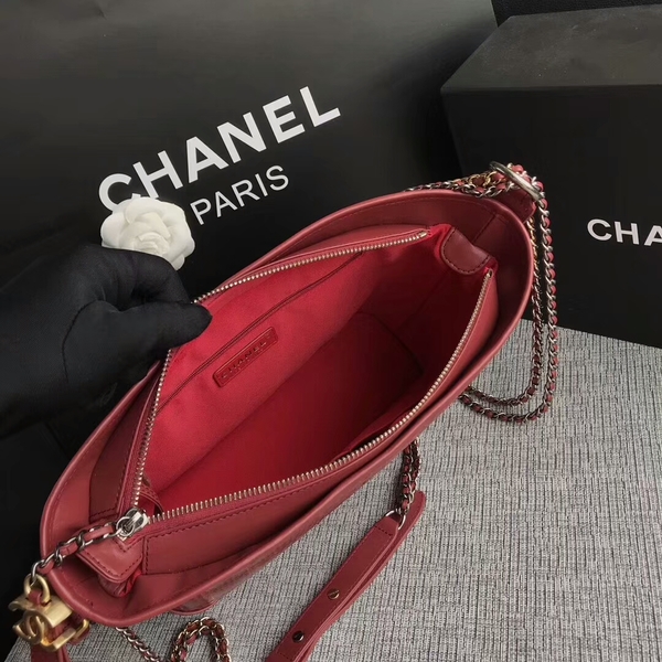 Chanel Gabrielle Shoulder Bag Original Python Leather A93842 Marroon