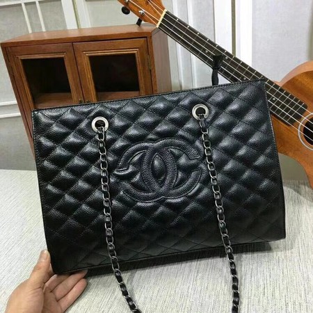 Chanel Shoulder Bag Sheepskin Leather A33261 Black