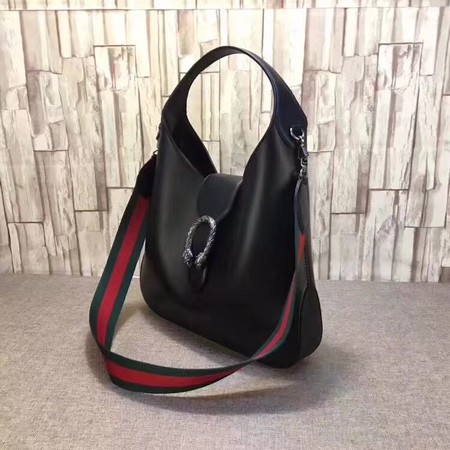 Gucci Dionysus Medium Leather Hobo Bag 446687 Black