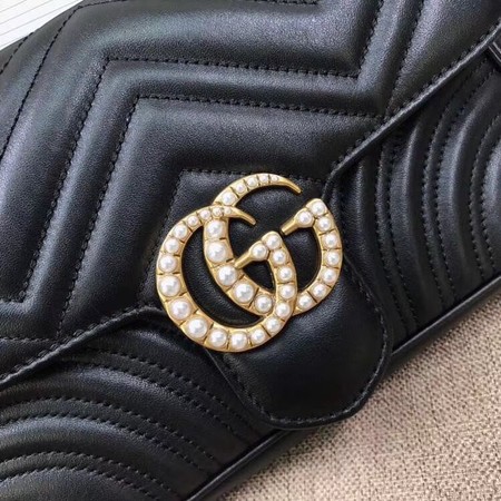 Gucci GG Marmont matelasse Mini Bag 476809 Black