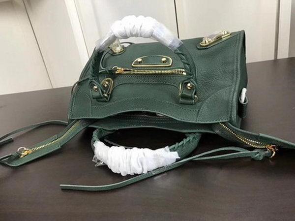 Balenciaga Giant City Gold Studs Handbag B084335 Green