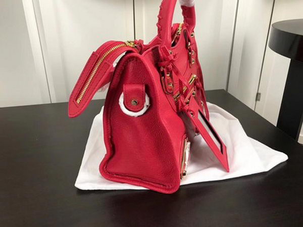 Balenciaga Giant City Gold Studs Handbag B084335 Red