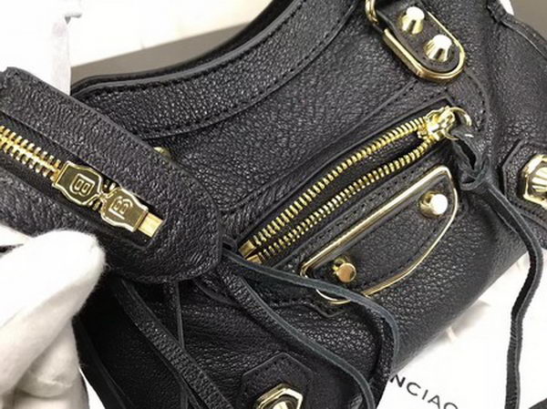 Balenciaga Giant City Gold Studs Handbag B084336 Black