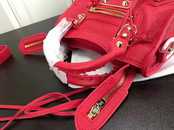 Balenciaga Giant City Gold Studs Handbag B084336 Red