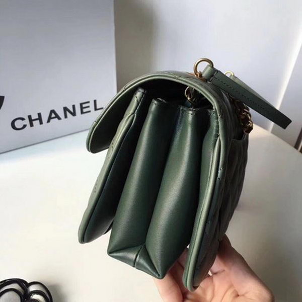 Chanel Classic Shoulder Bag Original Sheepskin Leather A57028 Green