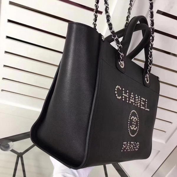 Chanel Tote Bag Calfskin Leather CHA3627 Black