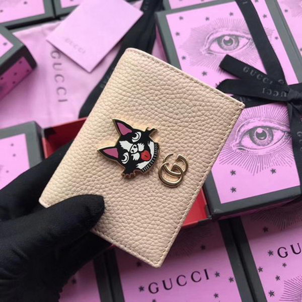 Gucci Leather Card case with Bosco 499325 Apricot