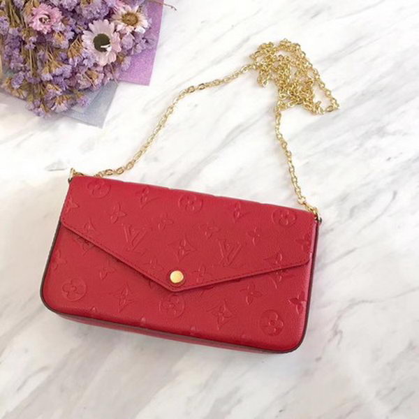 Louis Vuitton Monogram Empreinte POCHETTE FeLICIE M64064 Red