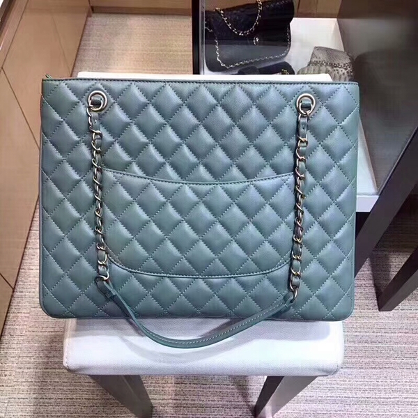 Chanel Original Sheepskin Leather Tote Bag 8810 Green