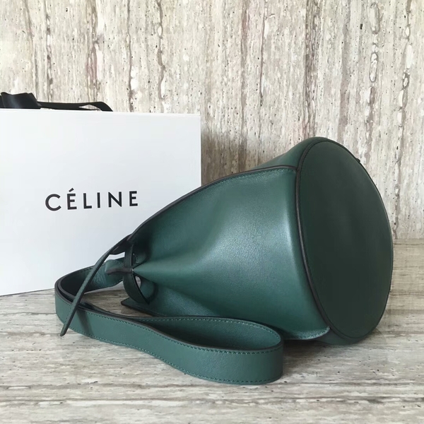 Celine Bigbag Calfskin Leather Shoulder Bag 55428 Green