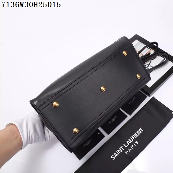 Saint Laurent Small Classic Monogramme Leather Flap Bag Y7136 black