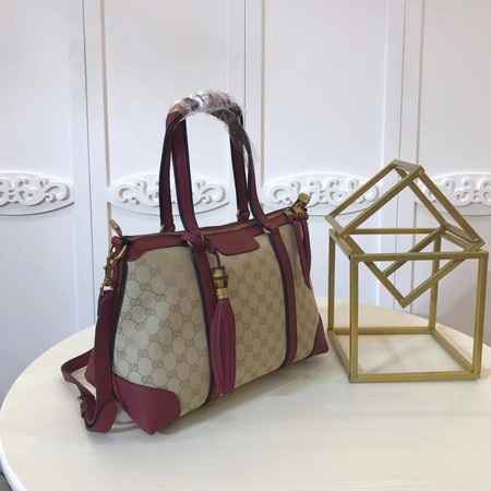 Gucci GG Supreme Canvas Tote Bag 353116 Red