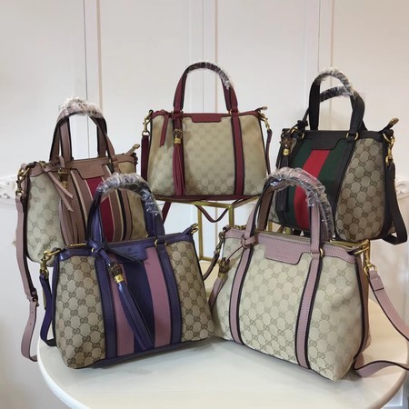 Gucci GG Supreme Canvas Tote Bag 353116 Red