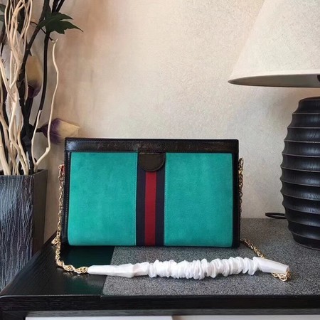 Gucci Suede Leather Shoulder Bag 503876 Green