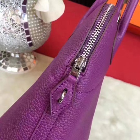 Hermes Bolide Original Leather Tote Bag B1007 Purple