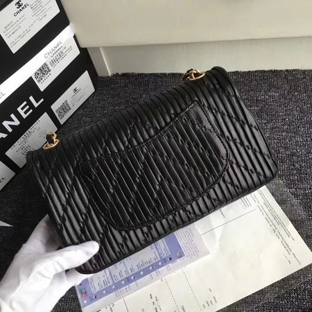 Chanel Goat Veins Shoulder Bag 1112C Black