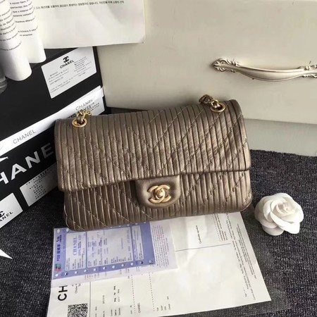 Chanel Goat Veins Shoulder Bag 1112C Gold