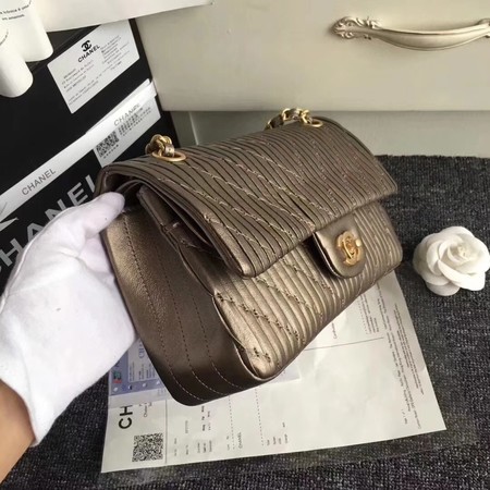 Chanel Goat Veins Shoulder Bag 1112C Gold