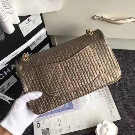 Chanel Goat Veins Shoulder Bag 1112C Gold