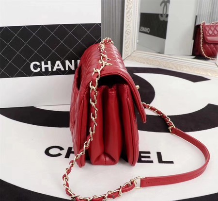 Chanel Sheepskin Leather Shoulder Bag 3325 Red