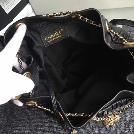 Chanel Sheepskin Leather Shoulder Bag 3326 Black