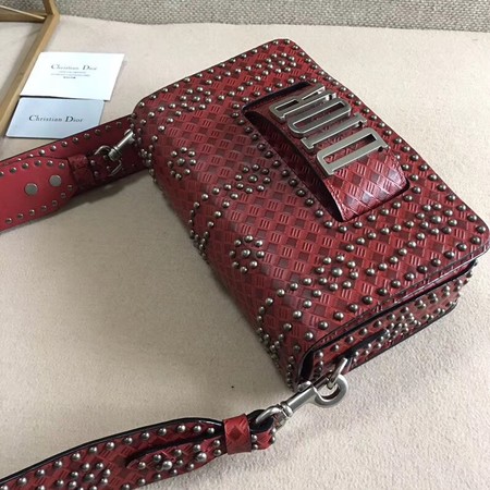 Dior JADIOR Flap Bag Calfskin M8000 Red