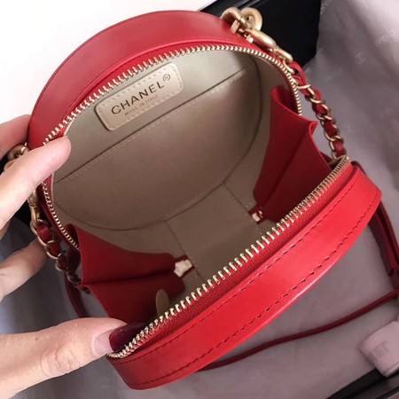 Chanel Planet Shoulder Bag Original Calfskin Leather A93807 Red