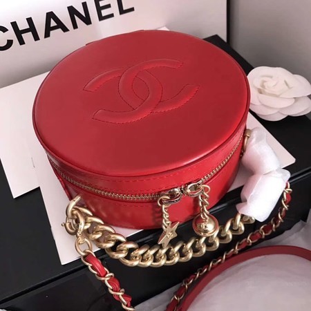 Chanel Planet Shoulder Bag Original Calfskin Leather A93807 Red