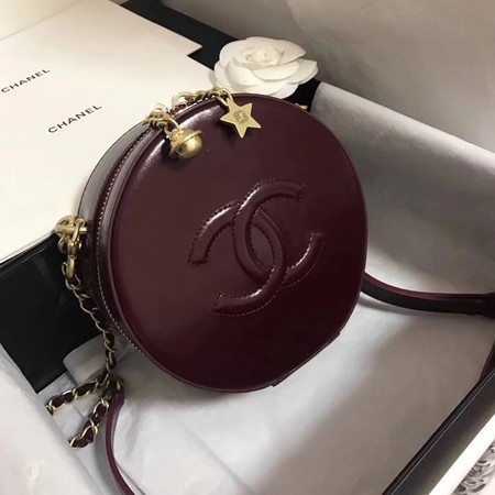 Chanel Planet Shoulder Bag Original Calfskin Leather A93807 Wine