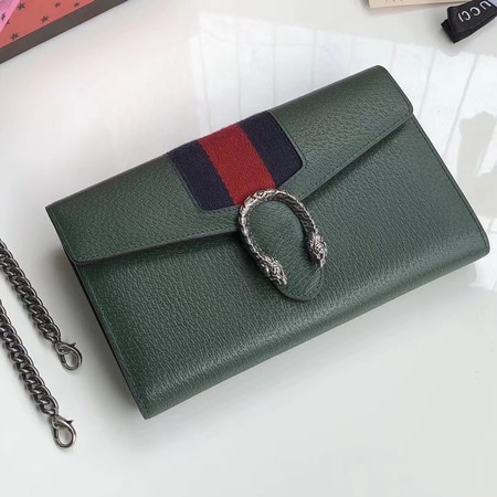 Gucci Calfskin Leather Shoulder Bag 481377 Green