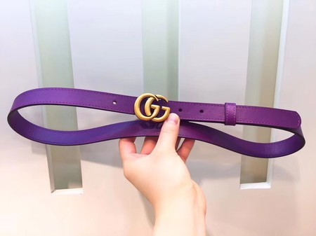 Gucci 20MM Leather Belt 414517 Purple