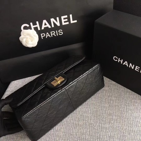 Chanel Flap Shoulder Bag Black Original Calfskin Leather 277 Gold