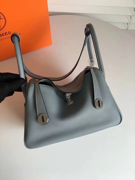 Hermes Lindy Original Togo Leather Bag 5086 Skyblue