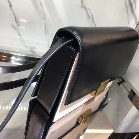 Yves Saint Laurent Original Calfskin Leather Shoulder Bag 482044 Black&White