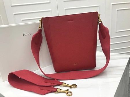 Celine Cabas Phantom Bags Original Calfskin Leather 3370 Red