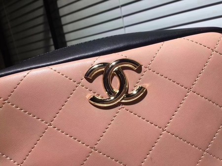 Chanel Calfskin Leather Shoulder Bag 56987 Pink&Blue