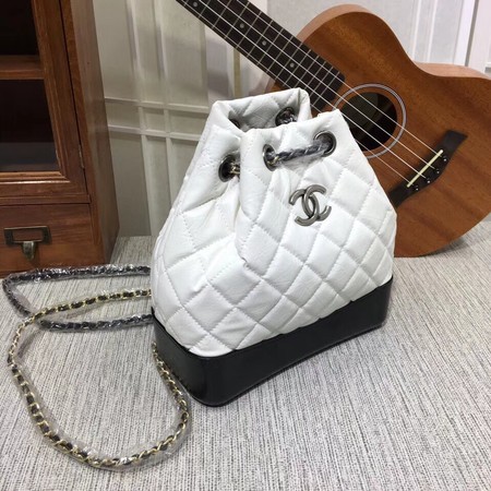 Chanel Gabrielle Backpack Sheepskin Leather 7027 White