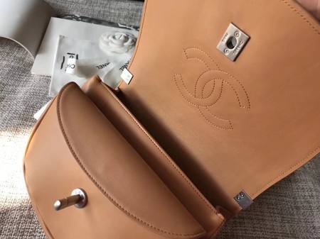 Chanel Original Calfskin Leather Shoulder Bag 4569 Apricot