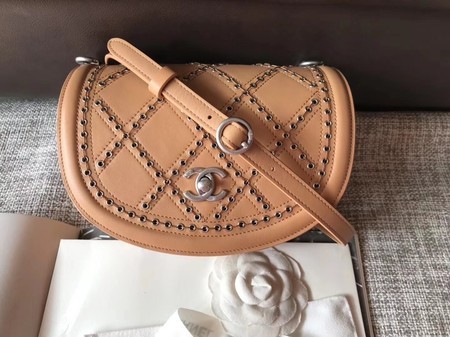 Chanel Original Calfskin Leather Shoulder Bag 4569 Apricot