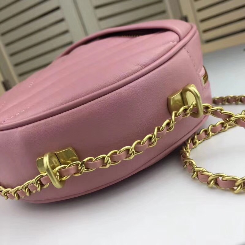 Chanel Sheepskin Leather Shoulder Bag 3698 pink